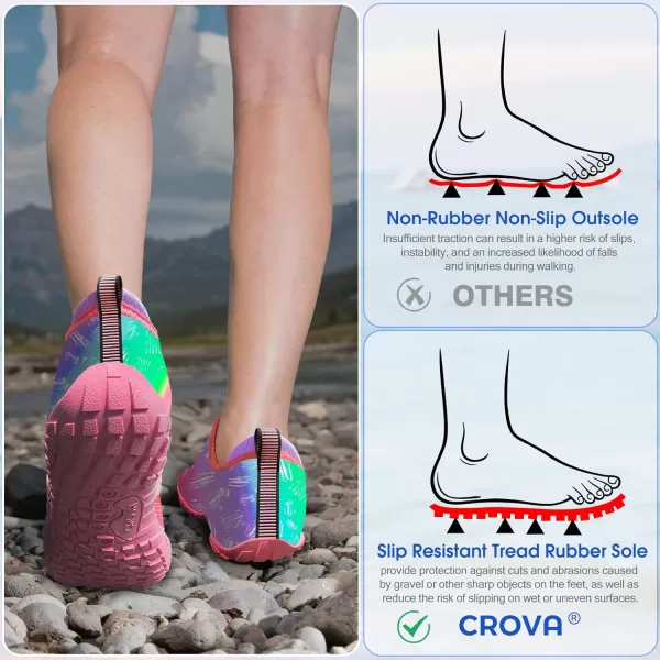 Builtin Heel Grips Water Shoes for Kids Girls Boys Hiking Wide Barefoot Swim Beach Pool Big KidSunshine Dance