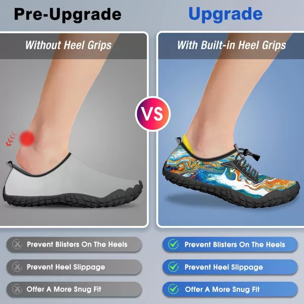 Builtin Heel Grips Water Shoes for Kids Girls Boys Hiking Wide Barefoot Swim Beach Pool Big KidVolcanic Lava