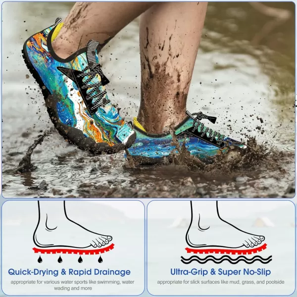 Builtin Heel Grips Water Shoes for Kids Girls Boys Hiking Wide Barefoot Swim Beach Pool Big KidVolcanic Lava