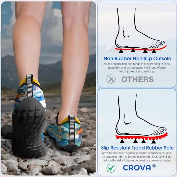 Builtin Heel Grips Water Shoes for Kids Girls Boys Hiking Wide Barefoot Swim Beach Pool Big KidVolcanic Lava