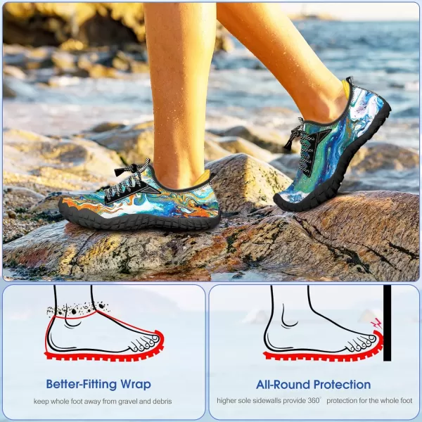 Builtin Heel Grips Water Shoes for Kids Girls Boys Hiking Wide Barefoot Swim Beach Pool Big KidVolcanic Lava