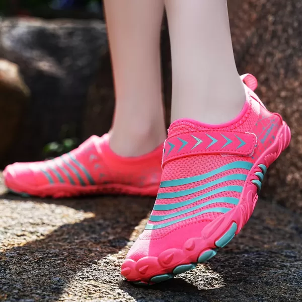 Quickshark Kids Water Shoes Boys Girls Barefoot Aqua Socks Outdoor Indoor Quick Dry Sandals Lightweight Slip On Walking Sneakers for Beach Pool Swim Little KidBig Kid1pink
