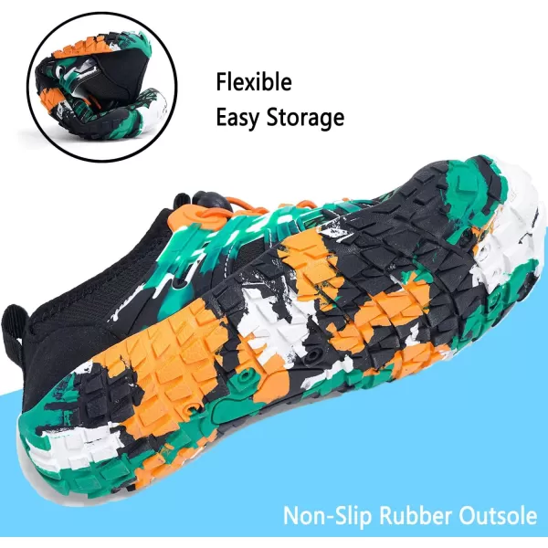 Quickshark Kids Water Shoes Boys Girls Barefoot Aqua Socks Outdoor Indoor Quick Dry Sandals Lightweight Slip On Walking Sneakers for Beach Pool Swim Little KidBig Kid10black