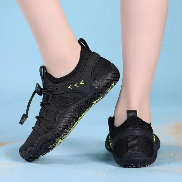 Quickshark Kids Water Shoes Boys Girls Barefoot Aqua Socks Outdoor Indoor Quick Dry Sandals Lightweight Slip On Walking Sneakers for Beach Pool Swim Little KidBig Kid9black