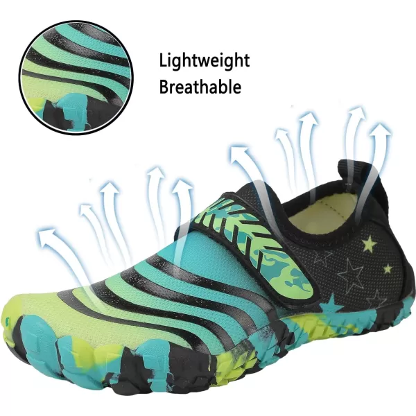 Quickshark Kids Water Shoes Boys Girls Barefoot Aqua Socks Outdoor Indoor Quick Dry Sandals Lightweight Slip On Walking Sneakers for Beach Pool Swim Little KidBig Kid11black