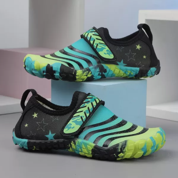 Quickshark Kids Water Shoes Boys Girls Barefoot Aqua Socks Outdoor Indoor Quick Dry Sandals Lightweight Slip On Walking Sneakers for Beach Pool Swim Little KidBig Kid11black