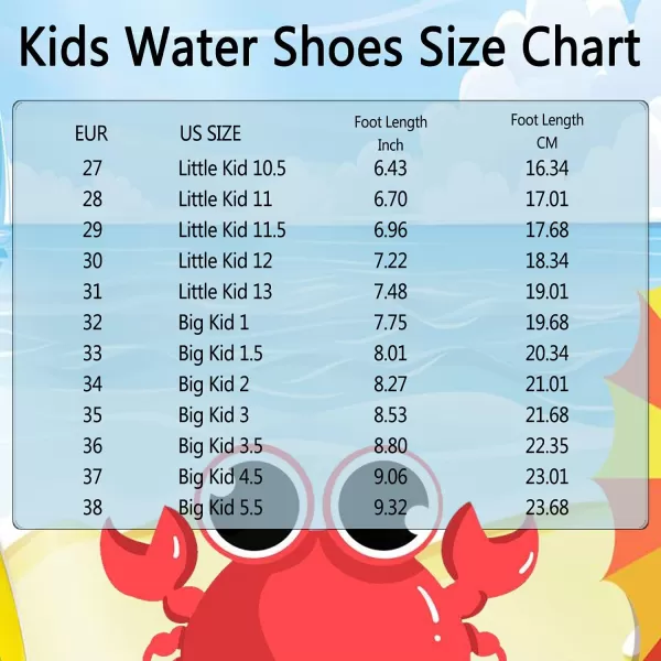 Quickshark Kids Water Shoes Boys Girls Barefoot Aqua Socks Outdoor Indoor Quick Dry Sandals Lightweight Slip On Walking Sneakers for Beach Pool Swim Little KidBig Kid1blueYellow