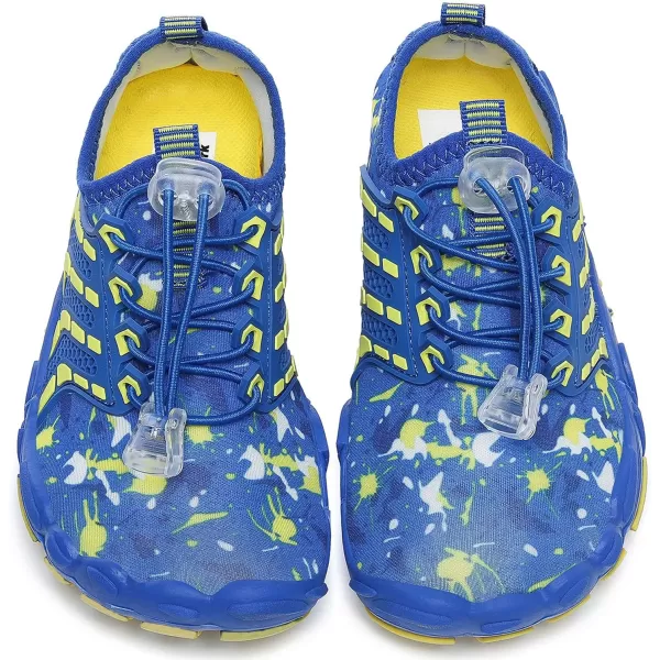 Quickshark Kids Water Shoes Boys Girls Barefoot Aqua Socks Outdoor Indoor Quick Dry Sandals Lightweight Slip On Walking Sneakers for Beach Pool Swim Little KidBig Kid3blue