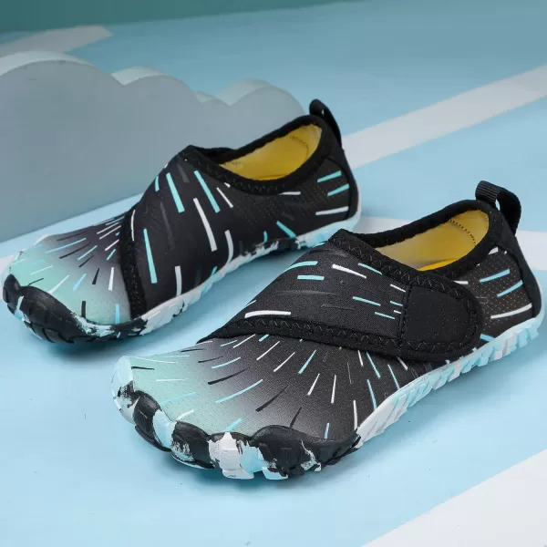 Quickshark Kids Water Shoes Boys Girls Barefoot Aqua Socks Outdoor Indoor Quick Dry Sandals Lightweight Slip On Walking Sneakers for Beach Pool Swim Little KidBig Kid12black