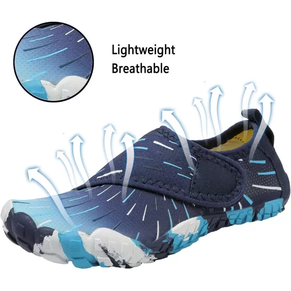 Quickshark Kids Water Shoes Boys Girls Barefoot Aqua Socks Outdoor Indoor Quick Dry Sandals Lightweight Slip On Walking Sneakers for Beach Pool Swim Little KidBig Kid12blue