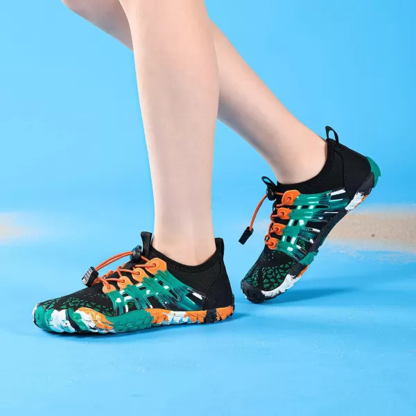 Quickshark Kids Water Shoes Boys Girls Barefoot Aqua Socks Outdoor Indoor Quick Dry Sandals Lightweight Slip On Walking Sneakers for Beach Pool Swim Little KidBig Kid10black