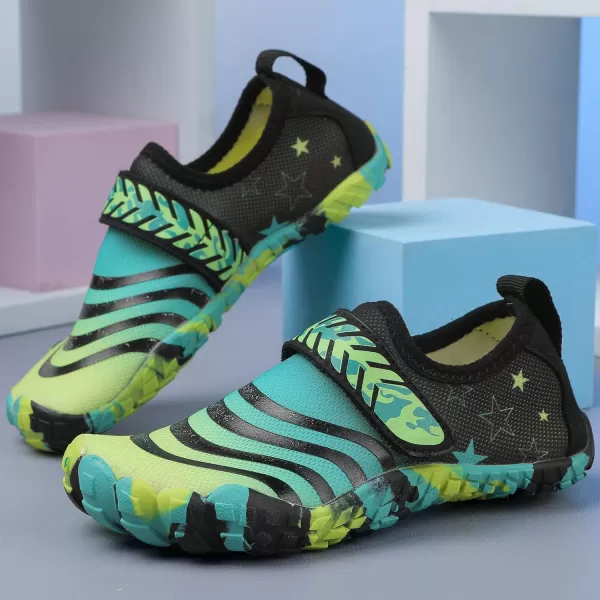 Quickshark Kids Water Shoes Boys Girls Barefoot Aqua Socks Outdoor Indoor Quick Dry Sandals Lightweight Slip On Walking Sneakers for Beach Pool Swim Little KidBig Kid11black