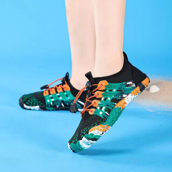 Quickshark Kids Water Shoes Boys Girls Barefoot Aqua Socks Outdoor Indoor Quick Dry Sandals Lightweight Slip On Walking Sneakers for Beach Pool Swim Little KidBig Kid10black
