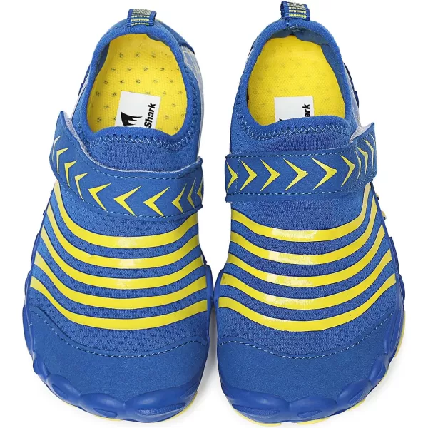 Quickshark Kids Water Shoes Boys Girls Barefoot Aqua Socks Outdoor Indoor Quick Dry Sandals Lightweight Slip On Walking Sneakers for Beach Pool Swim Little KidBig Kid1blueYellow