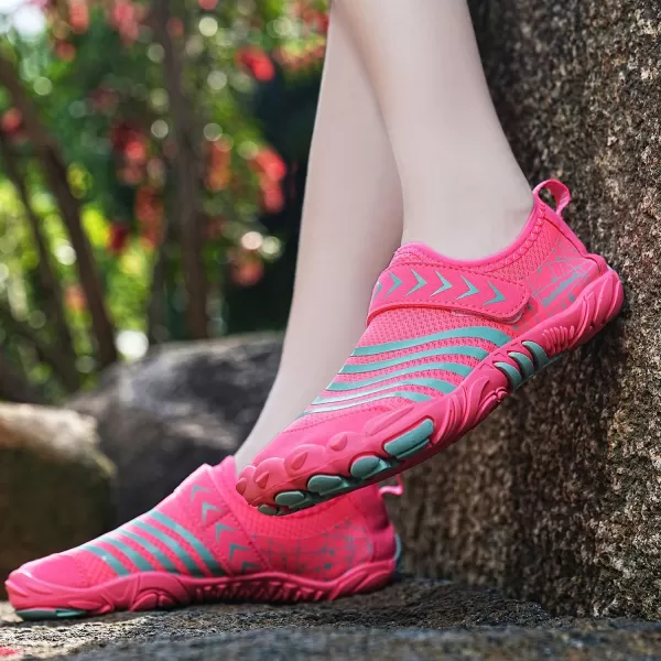 Quickshark Kids Water Shoes Boys Girls Barefoot Aqua Socks Outdoor Indoor Quick Dry Sandals Lightweight Slip On Walking Sneakers for Beach Pool Swim Little KidBig Kid1pink