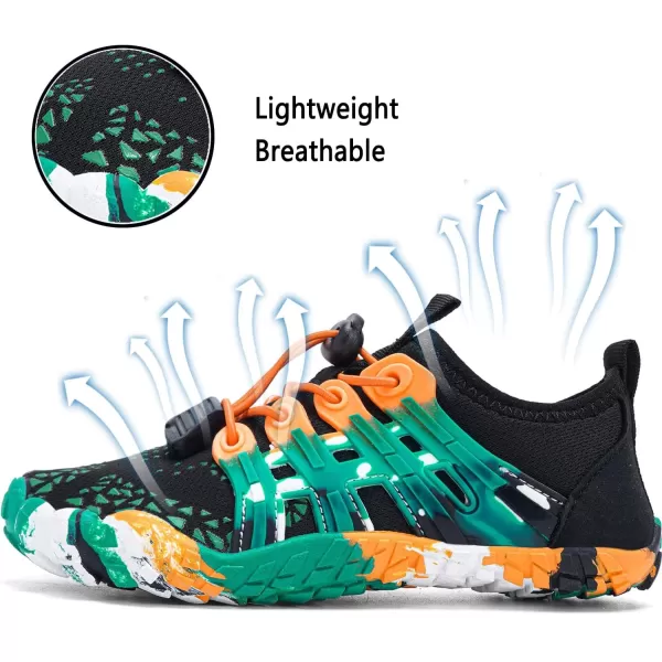 Quickshark Kids Water Shoes Boys Girls Barefoot Aqua Socks Outdoor Indoor Quick Dry Sandals Lightweight Slip On Walking Sneakers for Beach Pool Swim Little KidBig Kid10black