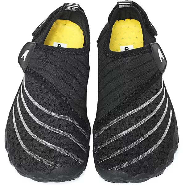 Quickshark Kids Water Shoes Boys Girls Barefoot Aqua Socks Outdoor Indoor Quick Dry Sandals Lightweight Slip On Walking Sneakers for Beach Pool Swim Little KidBig Kid2blackWhite