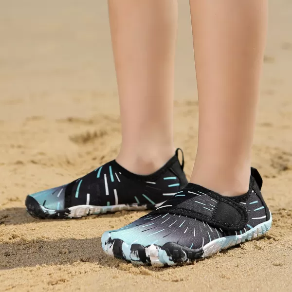 Quickshark Kids Water Shoes Boys Girls Barefoot Aqua Socks Outdoor Indoor Quick Dry Sandals Lightweight Slip On Walking Sneakers for Beach Pool Swim Little KidBig Kid12black