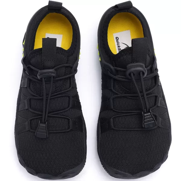 Quickshark Kids Water Shoes Boys Girls Barefoot Aqua Socks Outdoor Indoor Quick Dry Sandals Lightweight Slip On Walking Sneakers for Beach Pool Swim Little KidBig Kid9black