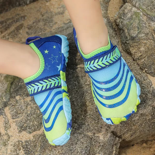 Quickshark Kids Water Shoes Boys Girls Barefoot Aqua Socks Outdoor Indoor Quick Dry Sandals Lightweight Slip On Walking Sneakers for Beach Pool Swim Little KidBig Kid11blue