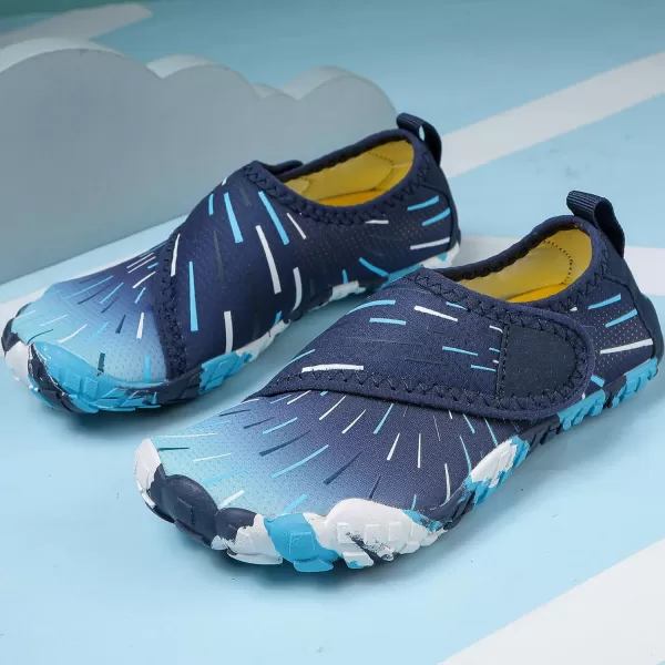 Quickshark Kids Water Shoes Boys Girls Barefoot Aqua Socks Outdoor Indoor Quick Dry Sandals Lightweight Slip On Walking Sneakers for Beach Pool Swim Little KidBig Kid12blue