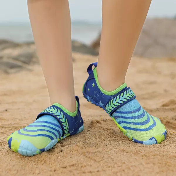Quickshark Kids Water Shoes Boys Girls Barefoot Aqua Socks Outdoor Indoor Quick Dry Sandals Lightweight Slip On Walking Sneakers for Beach Pool Swim Little KidBig Kid11blue