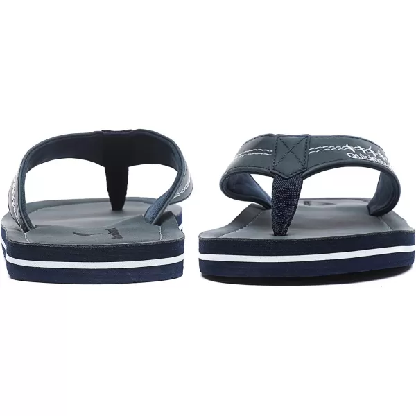 Quickshark Mens Flip Flops Leather Thong Sandals Arch Support Beach Slippers1blue