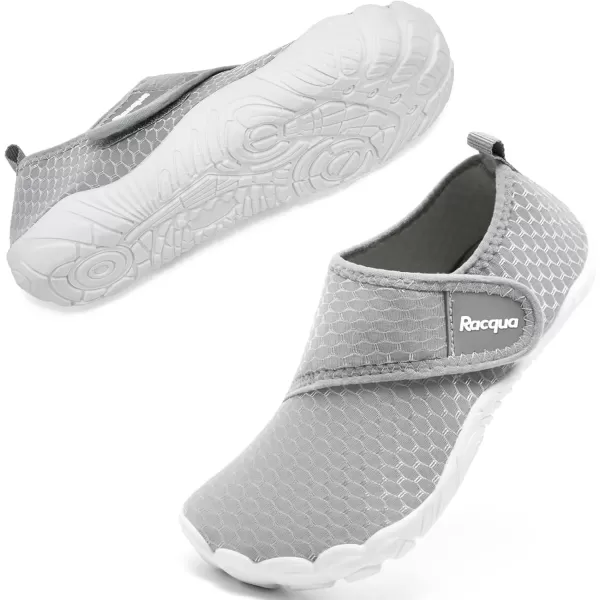 Racqua Boys Kids Water Shoes Girls NonSlip Swim Beach Sports Pool Breathable Shoes Quick Dry Lightweight Outdoor Aqua ShoesLittle KidBig KidWzk168grey