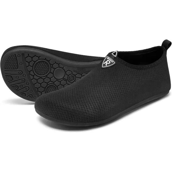 Racqua Men ampamp Women Water Shoes Barefoot QuickDry Beach Swim Yoga SocksBd104black