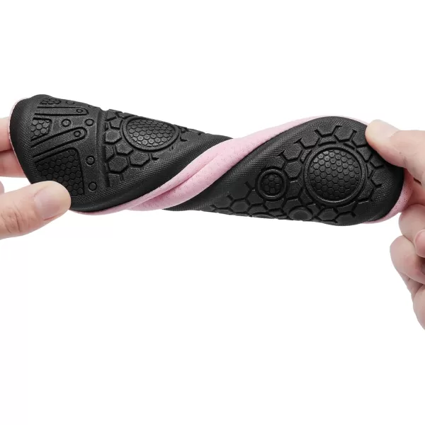 Racqua Men ampamp Women Water Shoes Barefoot QuickDry Beach Swim Yoga SocksBd104pink