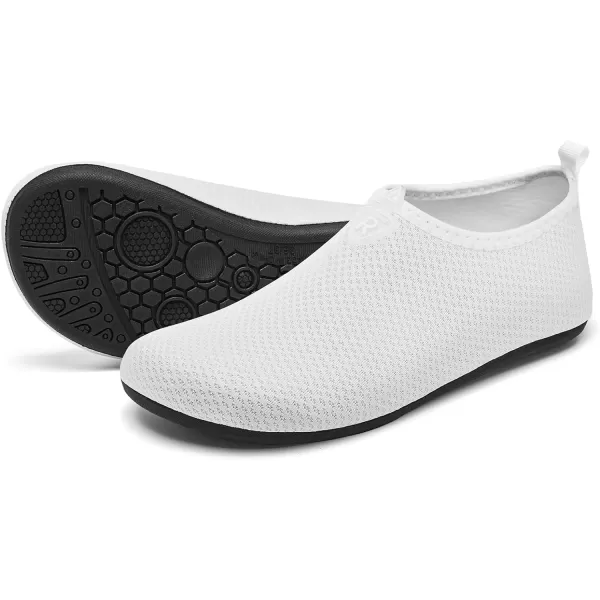 Racqua Men ampamp Women Water Shoes Barefoot QuickDry Beach Swim Yoga SocksBd104white