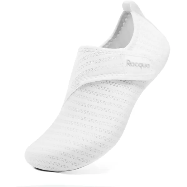 Racqua Men ampamp Women Water Shoes Barefoot QuickDry Beach Swim Yoga SocksBd108wwhite