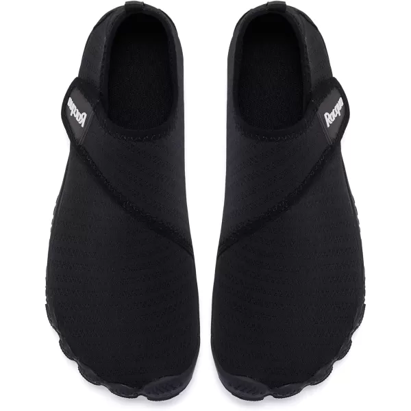 Racqua Mens Womens SlipOn Water Shoes Quick Dry Barefoot Lightweight Aqua Shoes Beach Swim Pool Hiking Sport ShoesWz117mblack