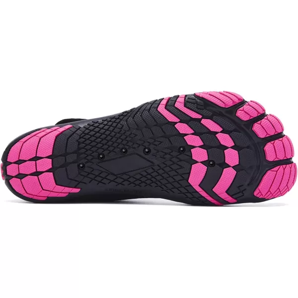 Racqua Mens Womens SlipOn Water Shoes Quick Dry Barefoot Lightweight Aqua Shoes Beach Swim Pool Hiking Sport ShoesWz117wblackRose