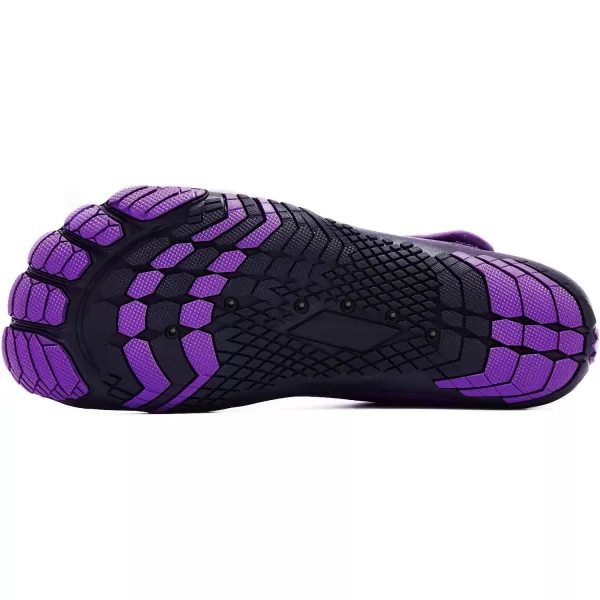 Racqua Mens Womens SlipOn Water Shoes Quick Dry Barefoot Lightweight Aqua Shoes Beach Swim Pool Hiking Sport ShoesWz117wpurple