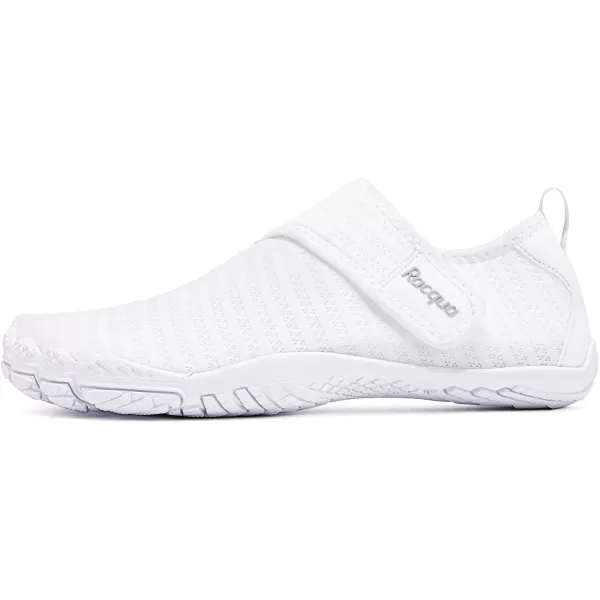 Racqua Mens Womens SlipOn Water Shoes Quick Dry Barefoot Lightweight Aqua Shoes Beach Swim Pool Hiking Sport ShoesWz117wwhite