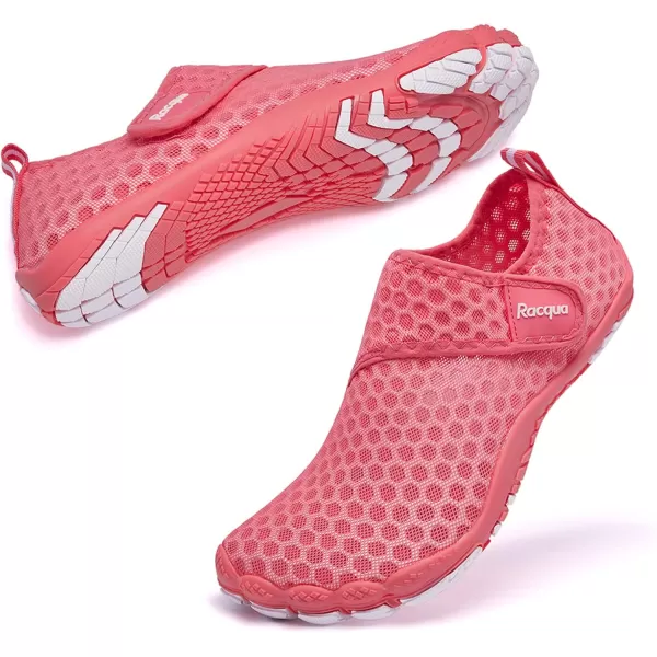 Racqua Mens Womens SlipOn Water Shoes Quick Dry Barefoot Lightweight Aqua Shoes Beach Swim Pool Hiking Sport ShoesWz118wred