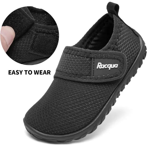 Racqua Toddler Baby Water Shoes Swimming Slip On Shoes for Kids Boys GirlsBabyToddlerHdk1607tblack