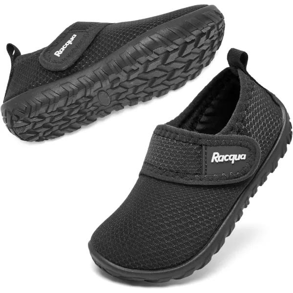Racqua Toddler Baby Water Shoes Swimming Slip On Shoes for Kids Boys GirlsBabyToddlerHdk1607tblack
