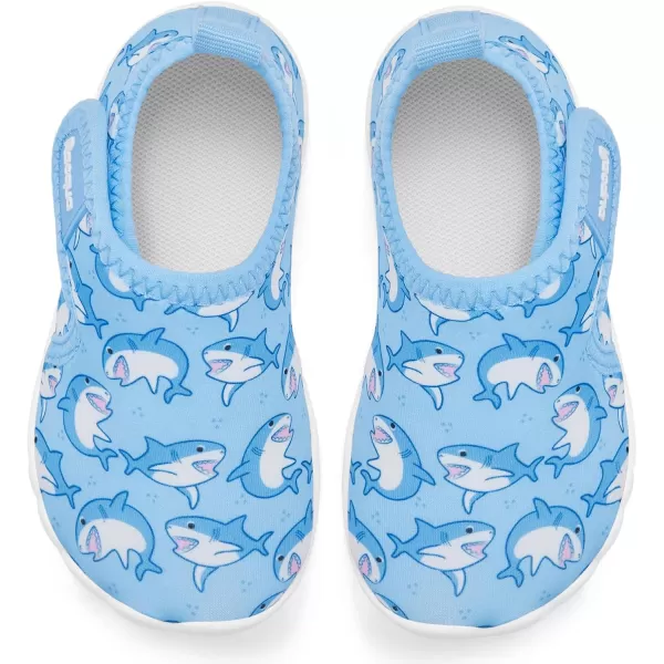 Racqua Toddler Boys Girls Water Shoes SlipOn Quick Dry Aqua Kids Shoes Lightweight Breathable Swim shoesToddlerLittle KidWzk1651blue Shark