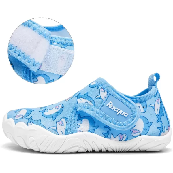 Racqua Toddler Boys Girls Water Shoes SlipOn Quick Dry Aqua Kids Shoes Lightweight Breathable Swim shoesToddlerLittle KidWzk1651blue Shark