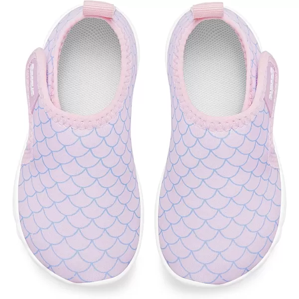 Racqua Toddler Boys Girls Water Shoes SlipOn Quick Dry Aqua Kids Shoes Lightweight Breathable Swim shoesToddlerLittle KidWzk1651pink Mermaid