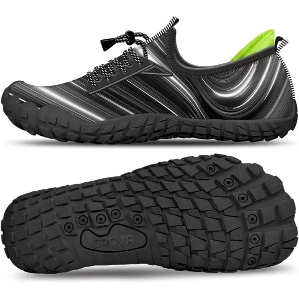 Builtin Heel Grips Water Shoes for Kids Girls Boys Hiking Wide Barefoot Swim Beach Pool Big KidBlack Space