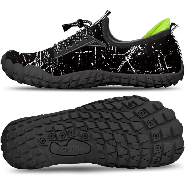 Builtin Heel Grips Water Shoes for Kids Girls Boys Hiking Wide Barefoot Swim Beach Pool Big KidMagic Black