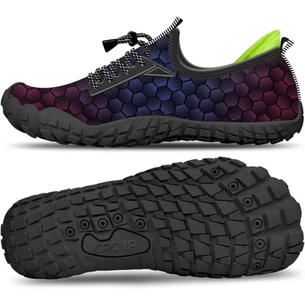 Builtin Heel Grips Water Shoes for Kids Girls Boys Hiking Wide Barefoot Swim Beach Pool Big KidMagic Honeycomb