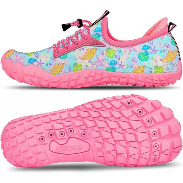 Builtin Heel Grips Water Shoes for Kids Girls Boys Hiking Wide Barefoot Swim Beach Pool Big KidSunshine Beach