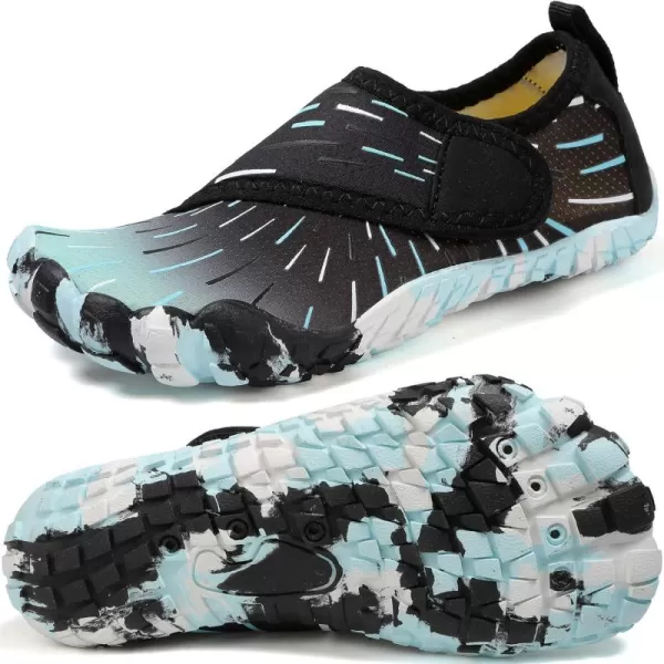 Quickshark Kids Water Shoes Boys Girls Barefoot Aqua Socks Outdoor Indoor Quick Dry Sandals Lightweight Slip On Walking Sneakers for Beach Pool Swim Little KidBig Kid12black