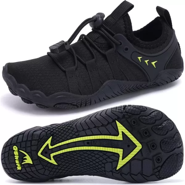 Quickshark Kids Water Shoes Boys Girls Barefoot Aqua Socks Outdoor Indoor Quick Dry Sandals Lightweight Slip On Walking Sneakers for Beach Pool Swim Little KidBig Kid9black