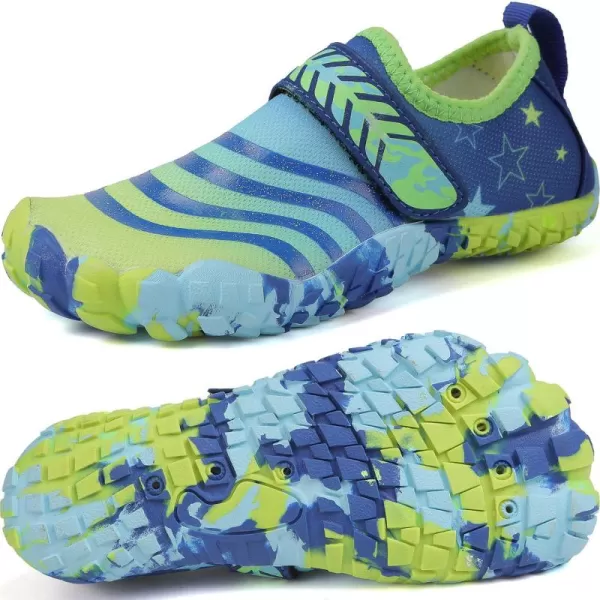 Quickshark Kids Water Shoes Boys Girls Barefoot Aqua Socks Outdoor Indoor Quick Dry Sandals Lightweight Slip On Walking Sneakers for Beach Pool Swim Little KidBig Kid11blue