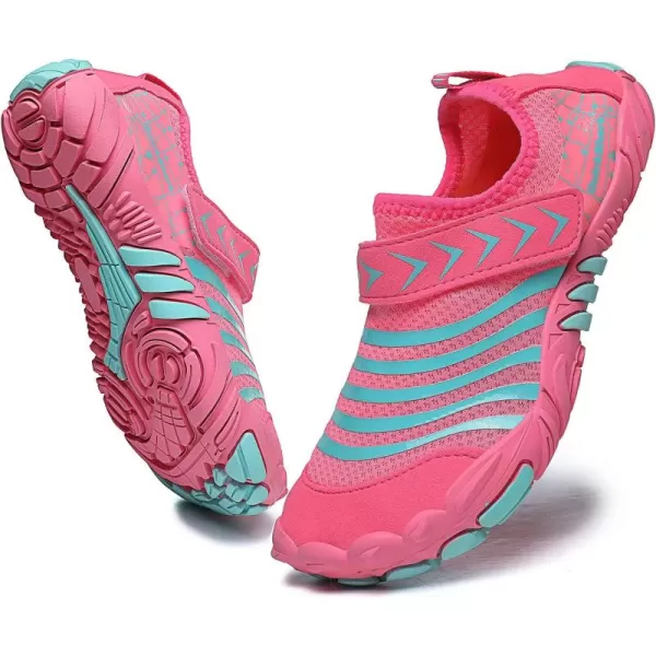 Quickshark Kids Water Shoes Boys Girls Barefoot Aqua Socks Outdoor Indoor Quick Dry Sandals Lightweight Slip On Walking Sneakers for Beach Pool Swim Little KidBig Kid1pink